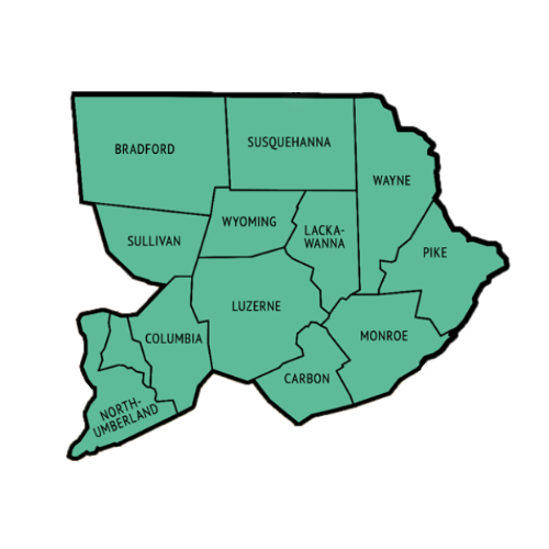 NEPA Funday, map of northeast pennsylvania